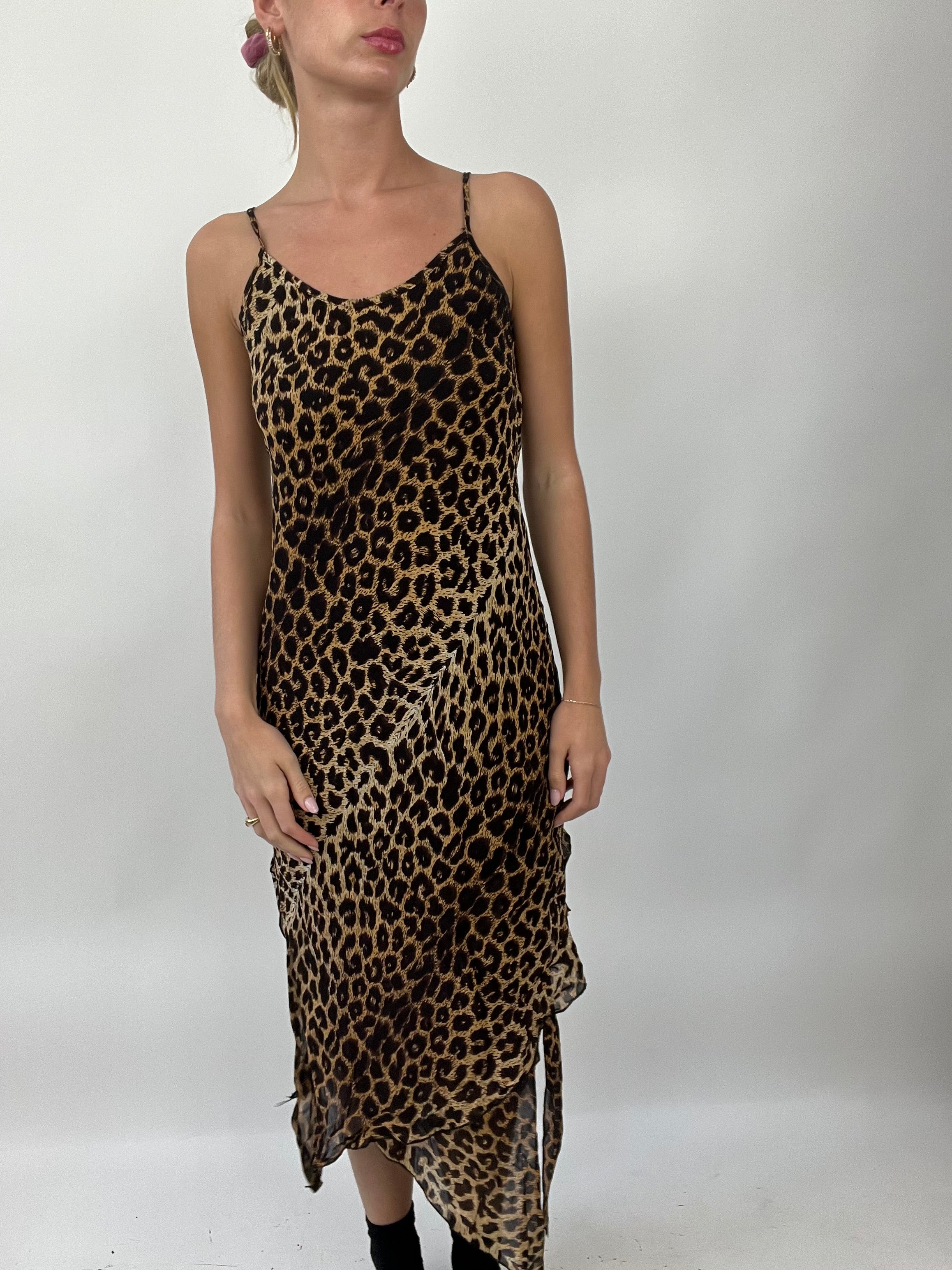 COASTAL COWGIRL DROP medium brown leopard print maxi dress remass