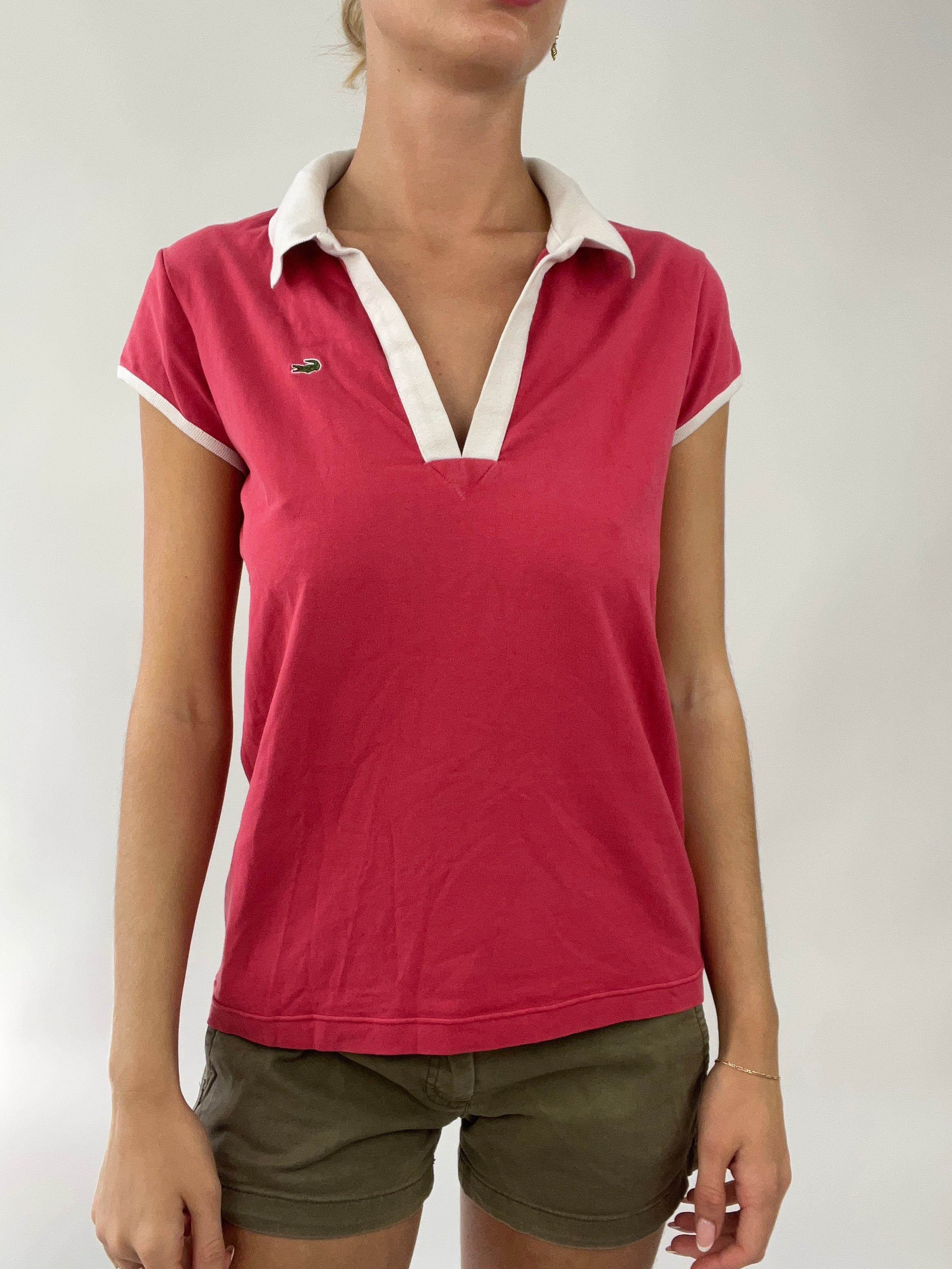 EUROS DROP medium pink lacoste polo shirt remass