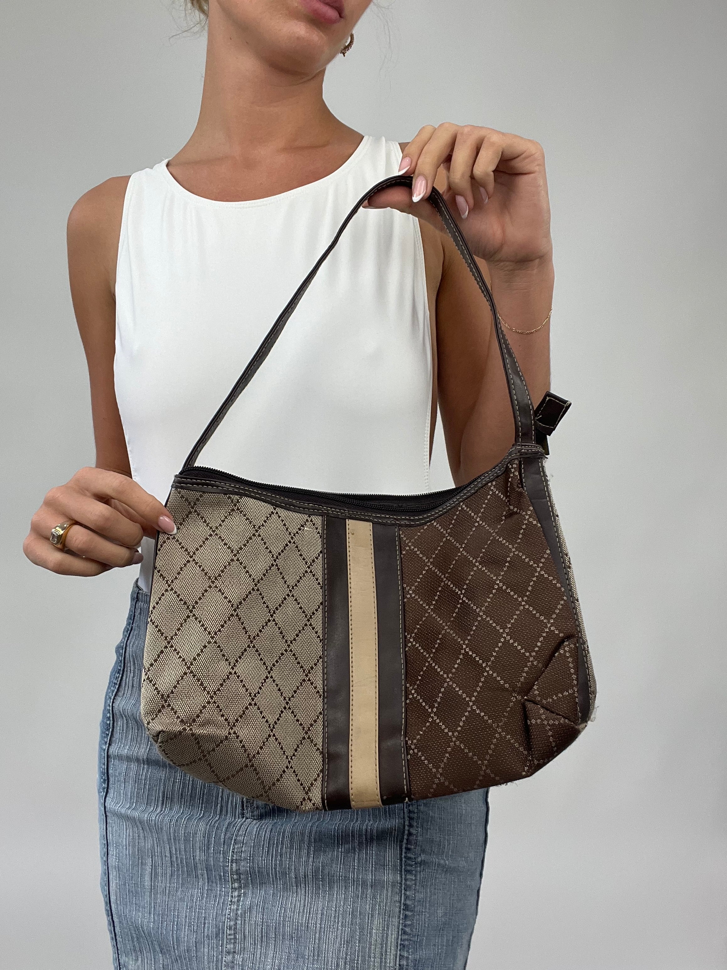 Black and brown shoulder bag best sale