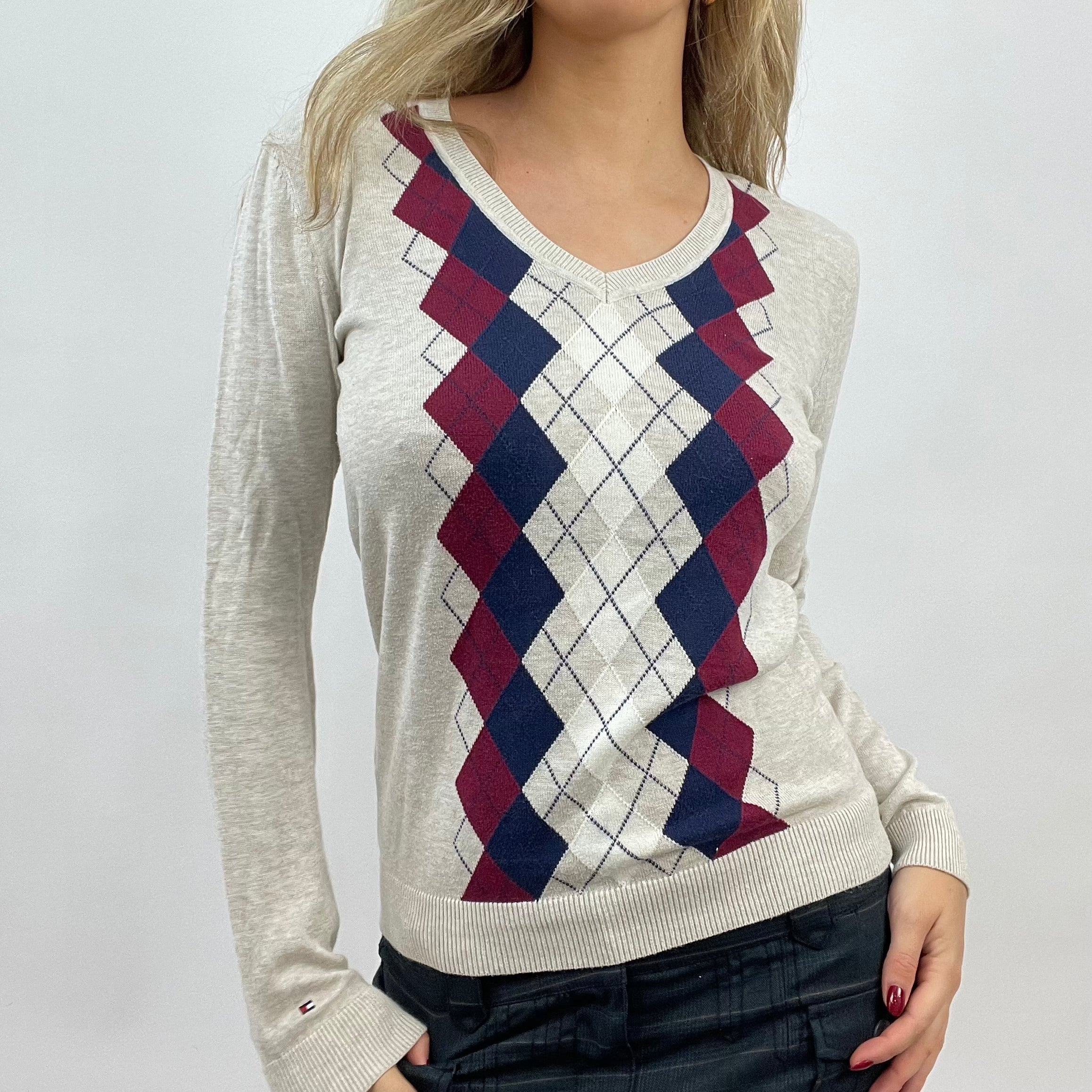 Tommy hilfiger argyle on sale sweater