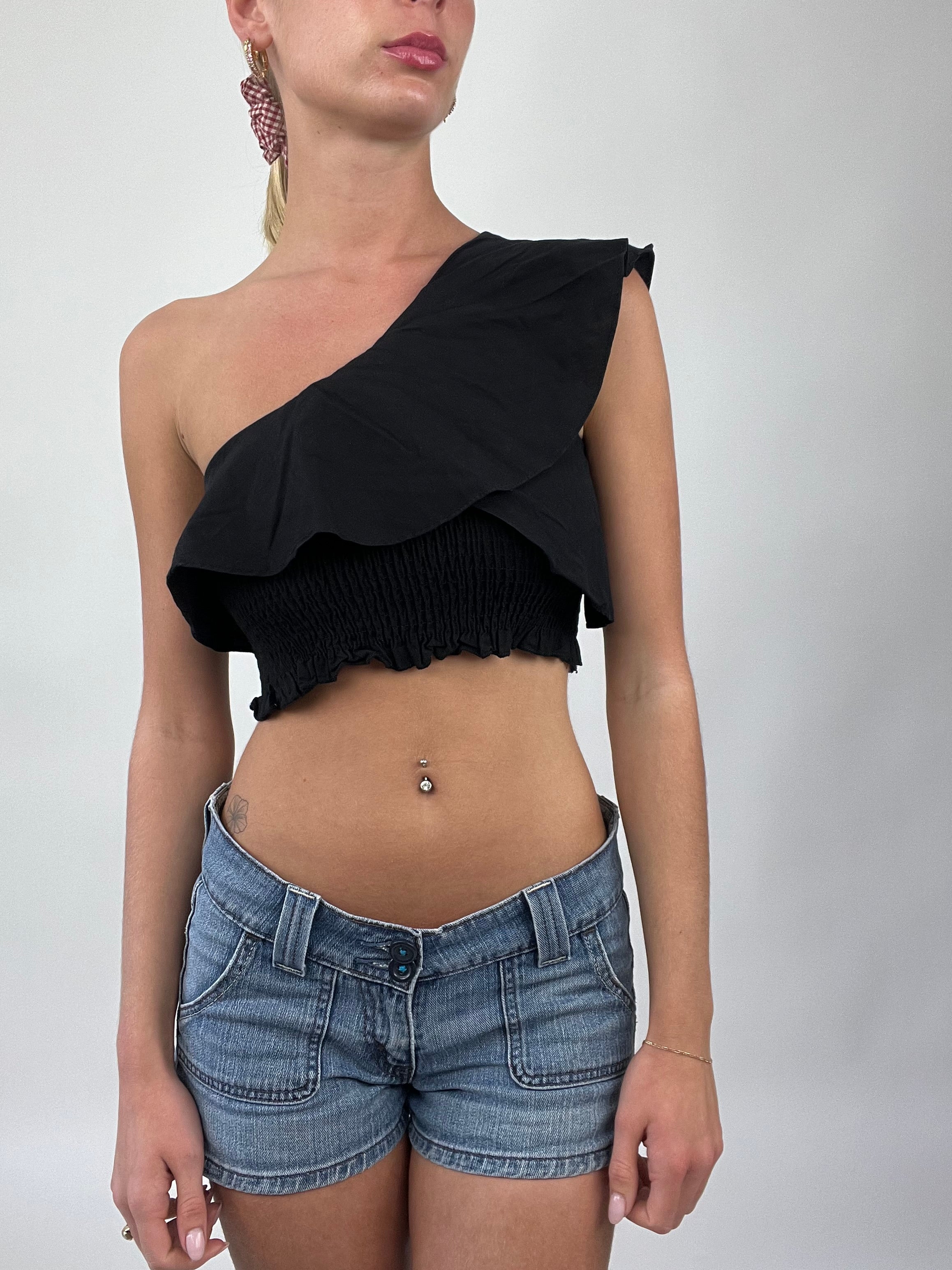 One shoulder flowy top on sale