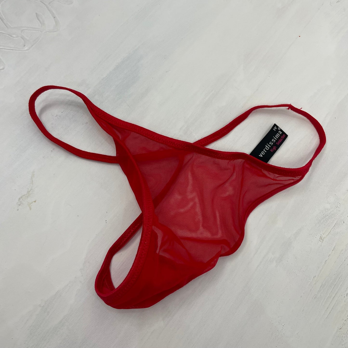 GALENTINES DAY DROP | small red mesh thong