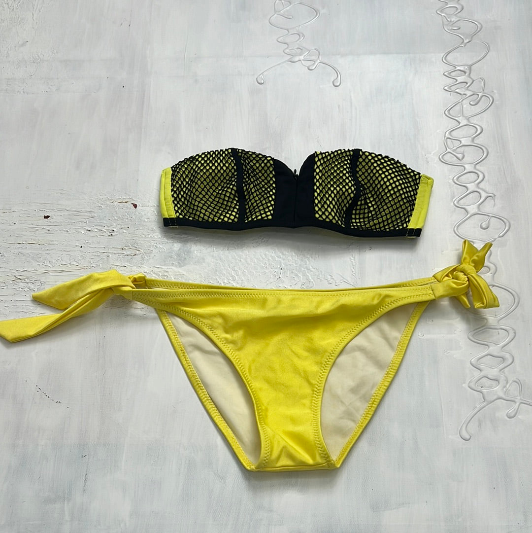 💻EUROS DROP | small yellow bandeau bikini set