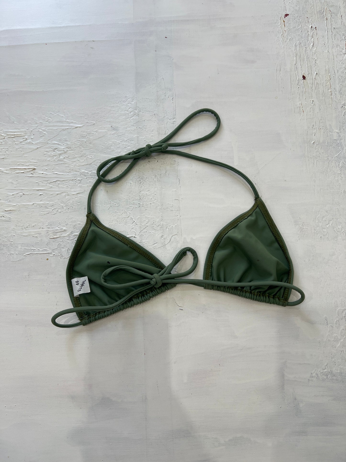 GIRLBAND DROP | extra small khaki green bikini top