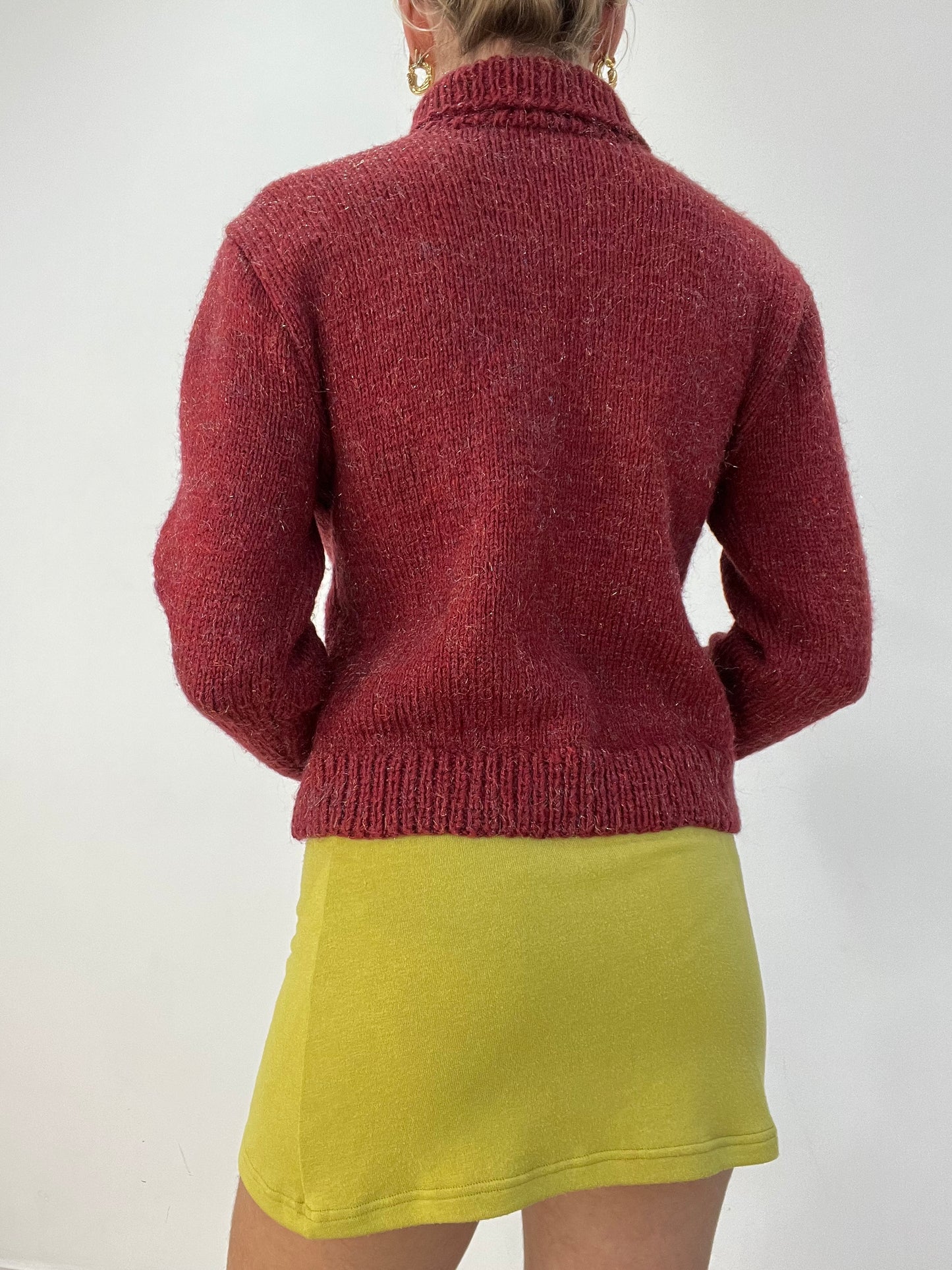 BEST PICKS | medium red knitted roll neck jumper