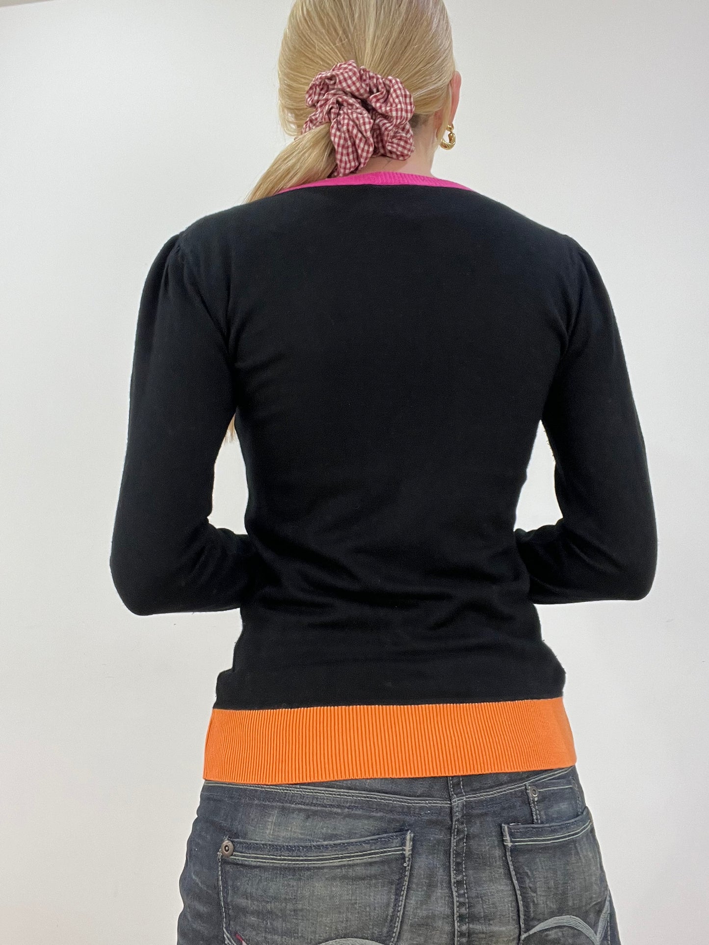 BEST PICKS | small black pink and orange paul frank cardigan