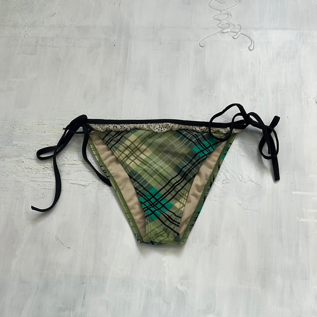 EUROS DROP | medium green checkered bikini bottoms