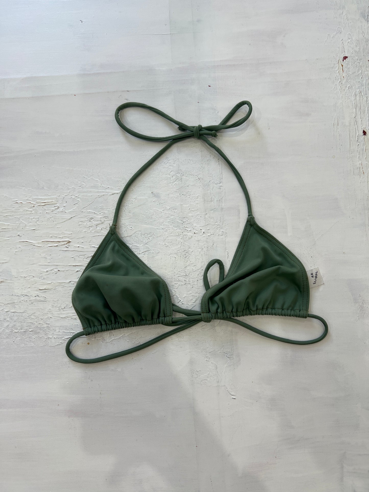 GIRLBAND DROP | extra small khaki green bikini top