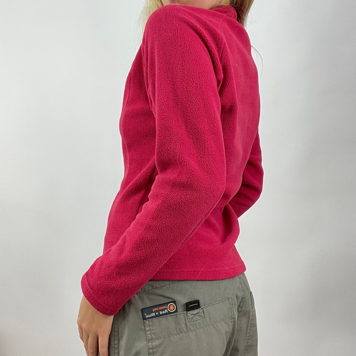 💚 GORPCORE DROP | small pink/red fleece quarter zip jumper