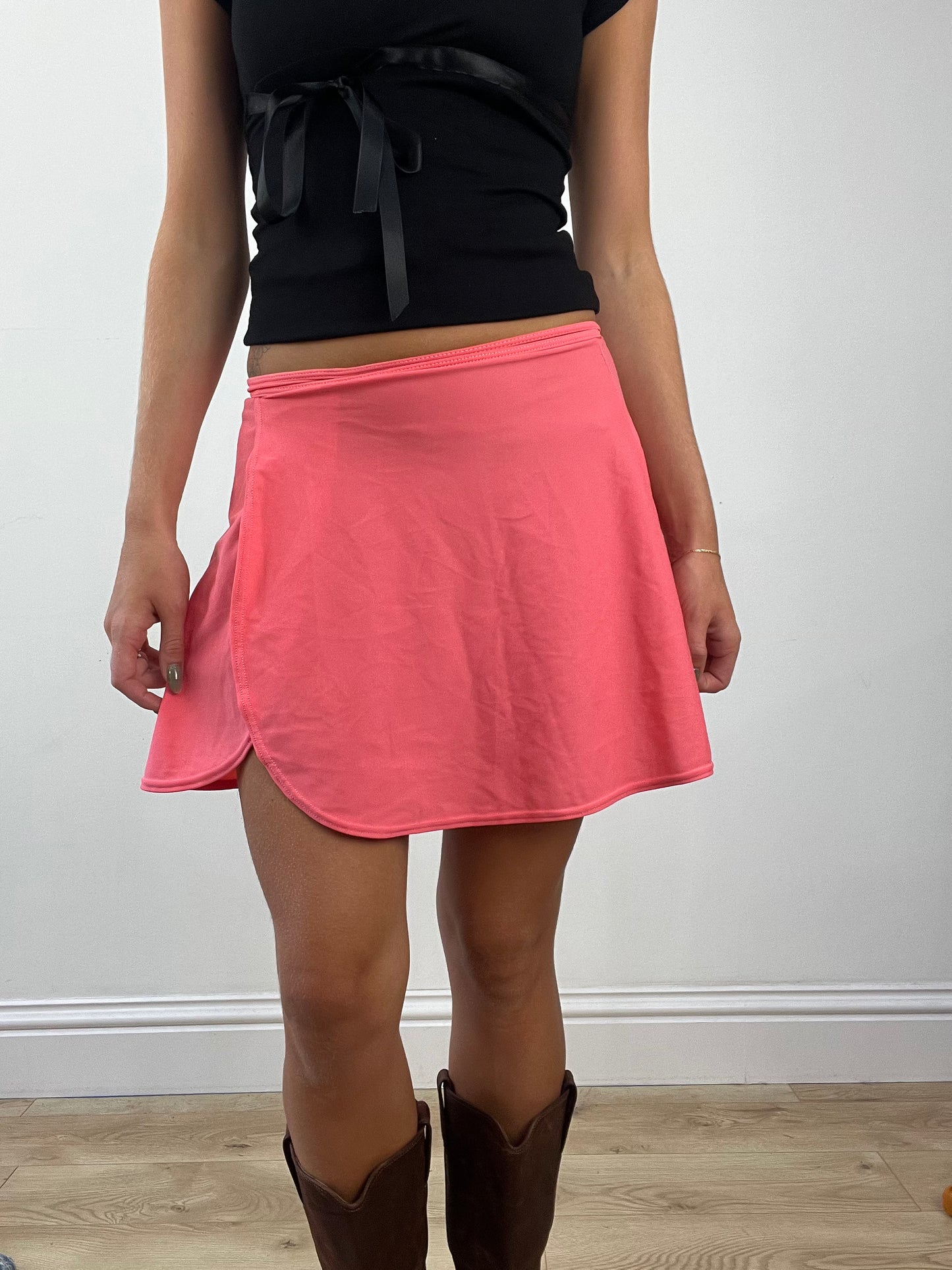 GIRLBAND DROP | small pink wrap skirt