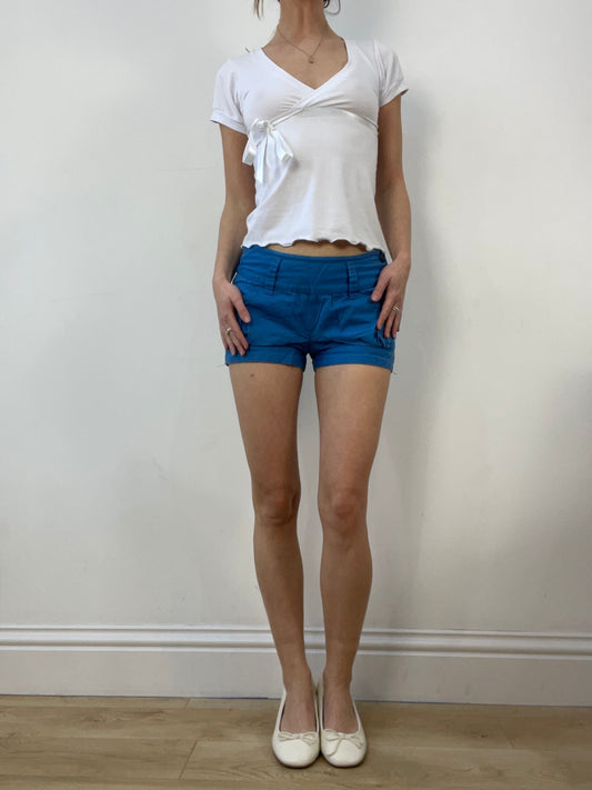 vintage edit thirteen | extra small blue bubble style shorts