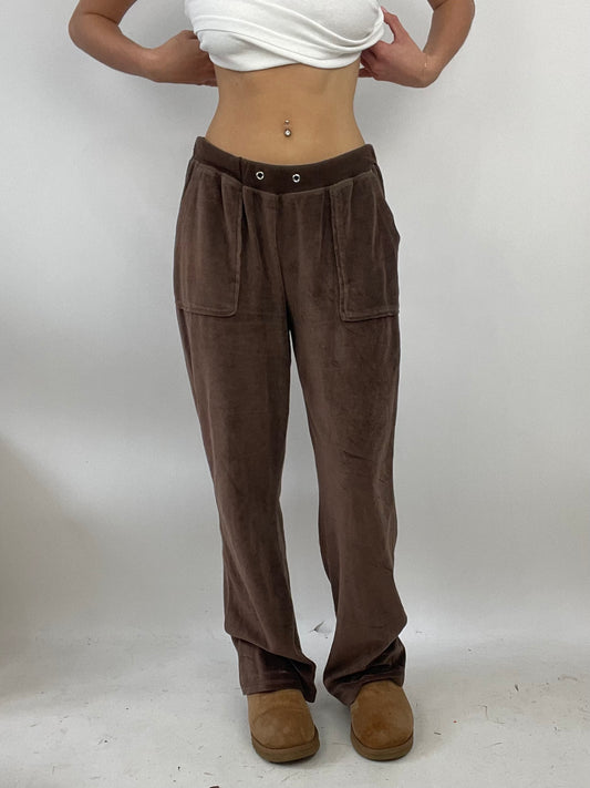 ADDISON RAE DROP | small brown velour joggers