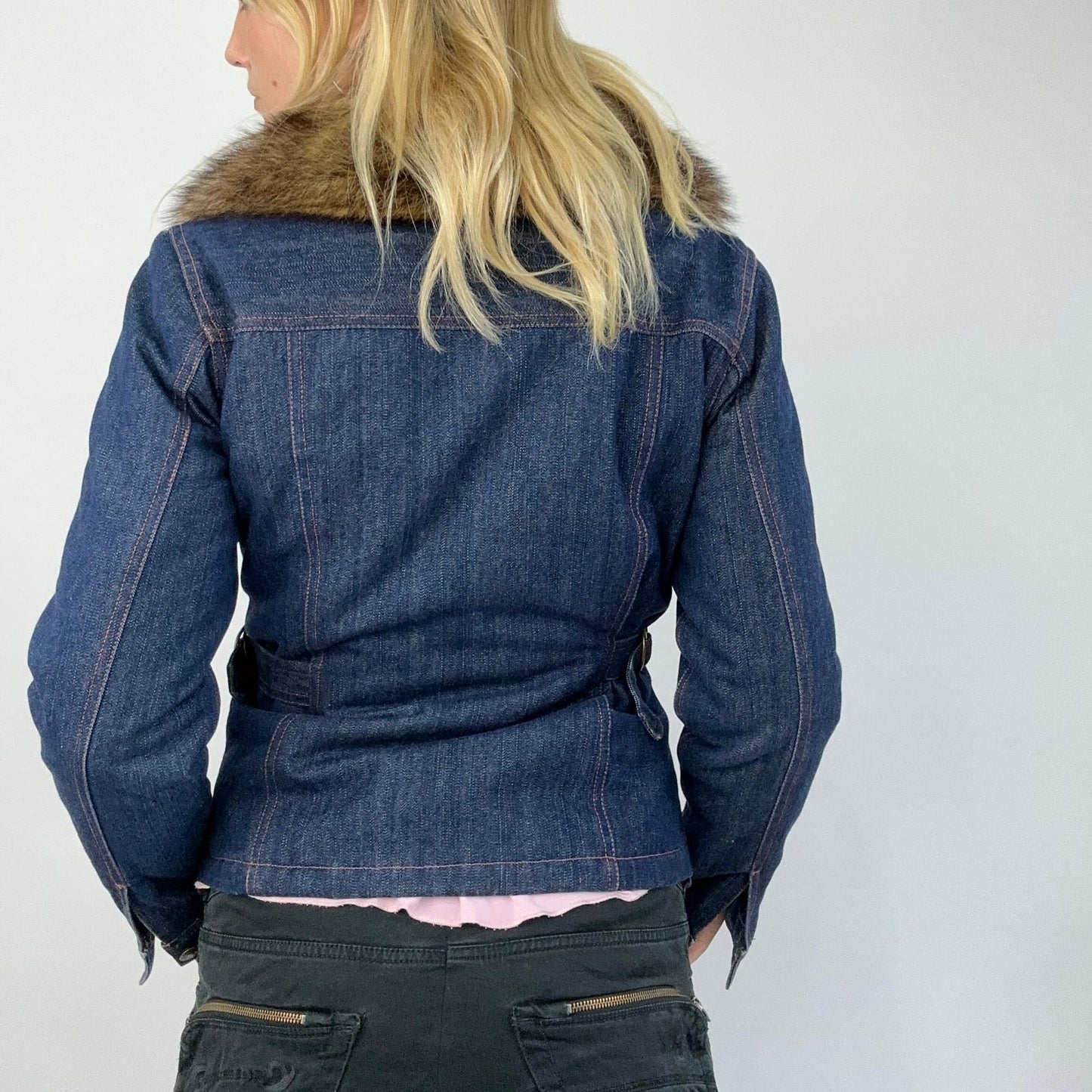 BEST PICKS | small morgan de toi denim jacket with faux fur trim