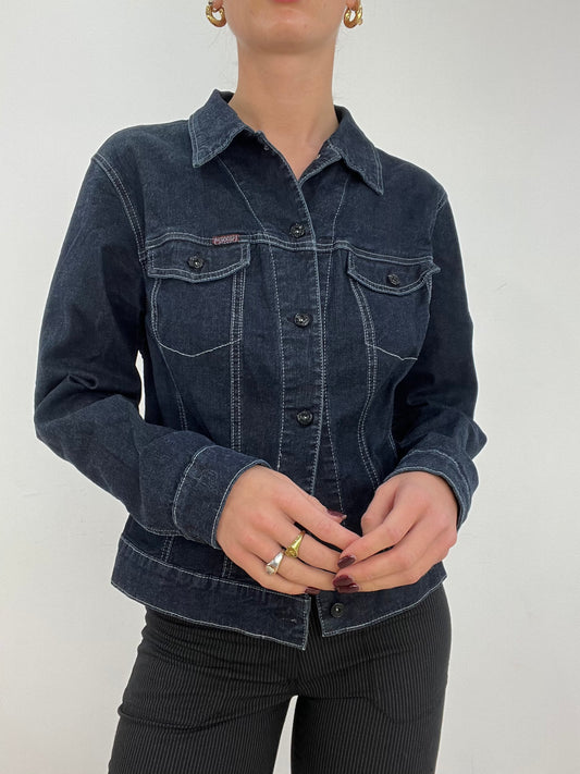 WINTER ESSENTIALS | medium dark wash denim jacket