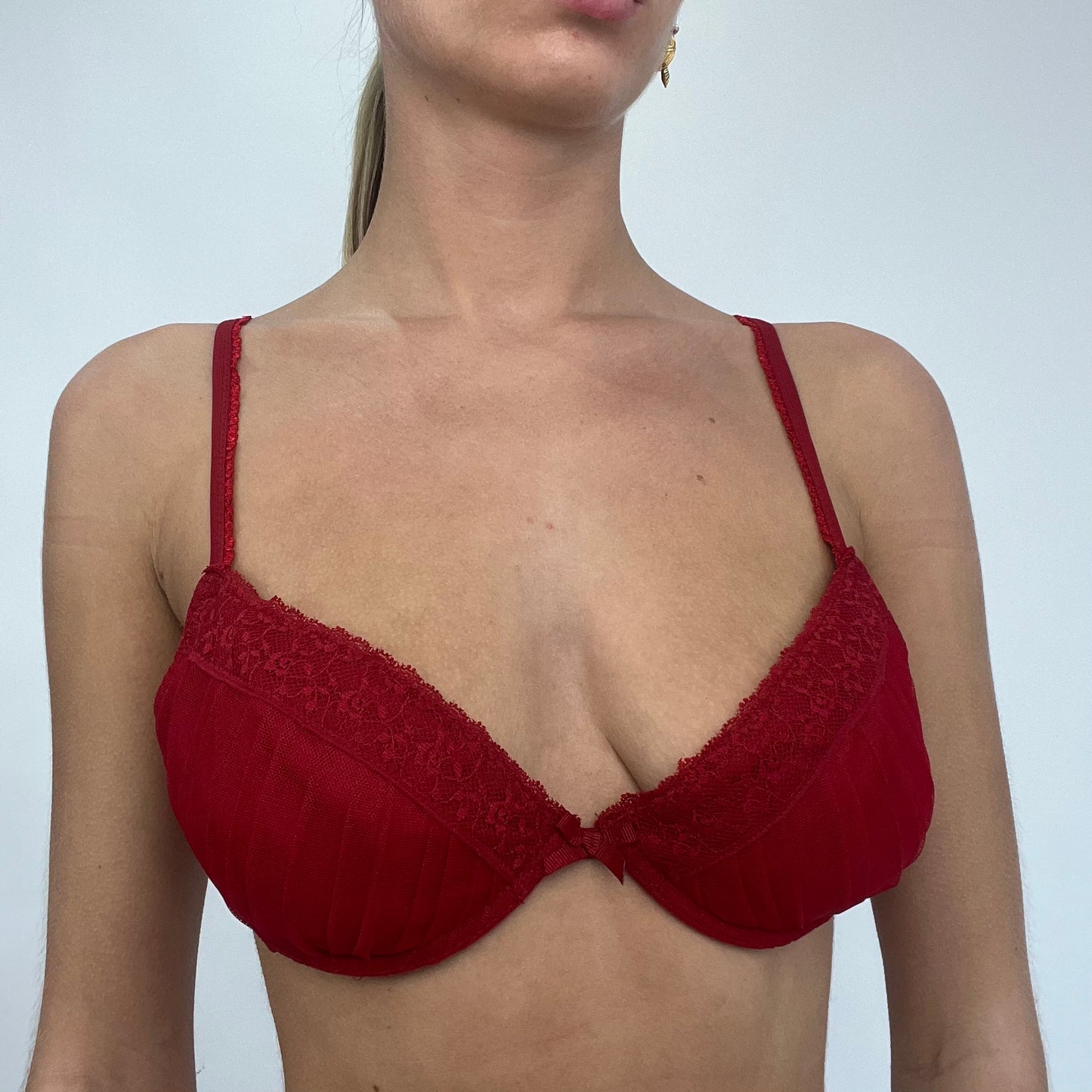 💚 90s MINIMALISM DROP | small red intimissimi bra