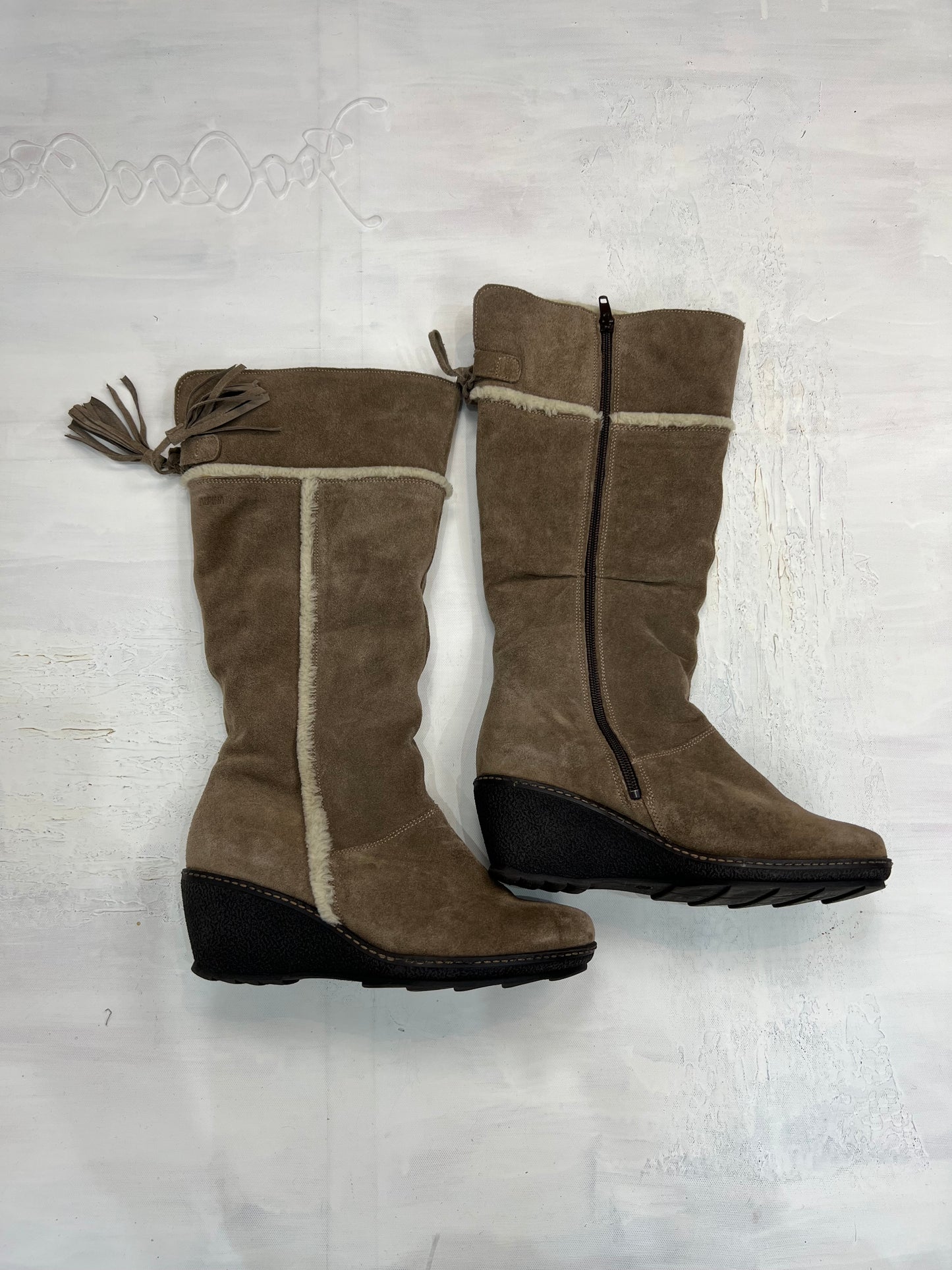 countryside | uk 4 brown suede heeled boots