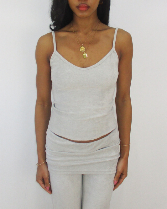 the cosies cami in moonstone grey