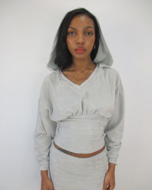 the cosies hoodie in moonstone grey