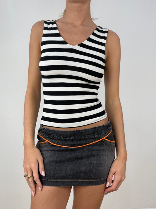 HALLOWEEN | small black and white striped cami