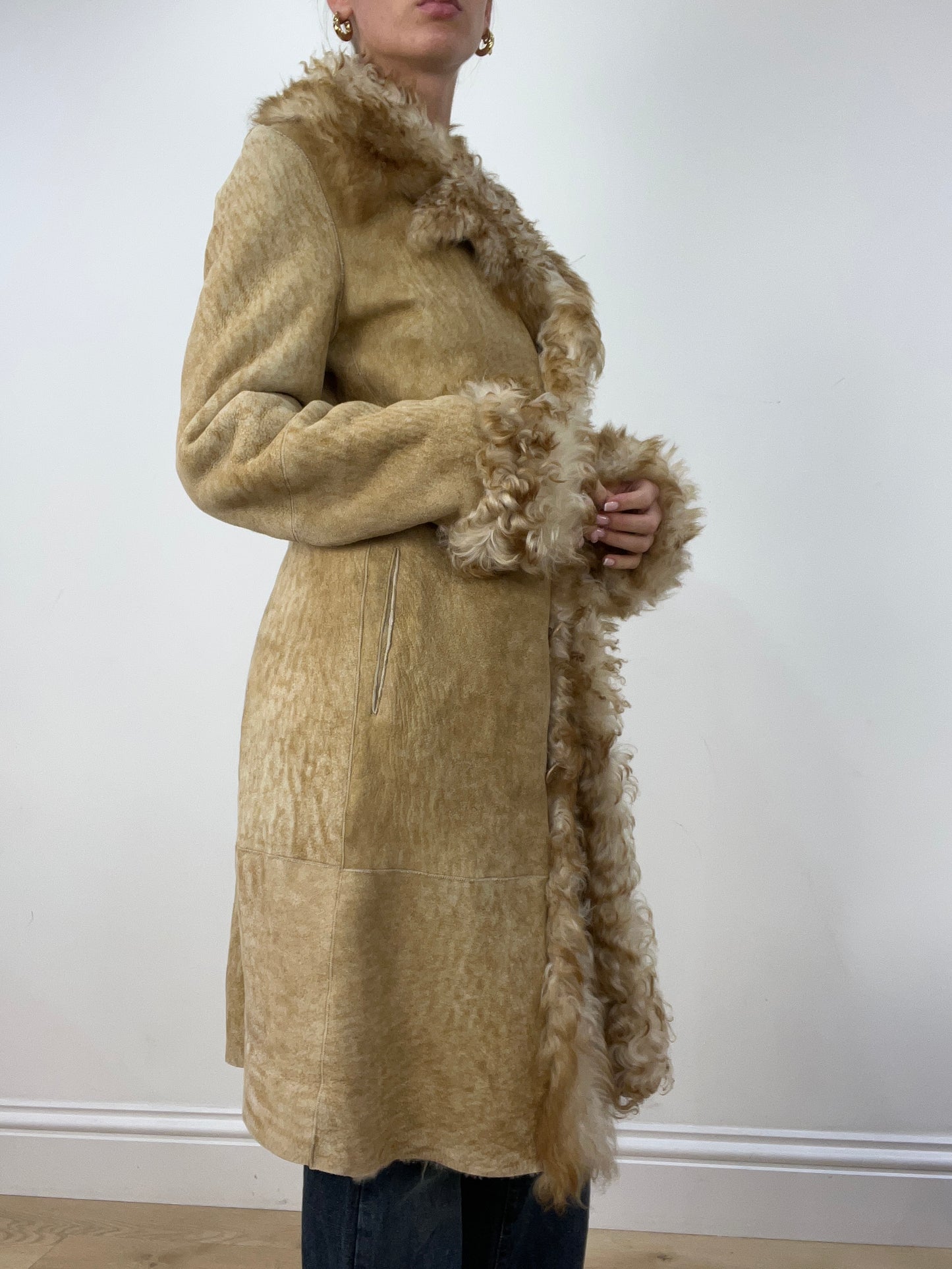 vintage edit six | medium beige afghan style coat