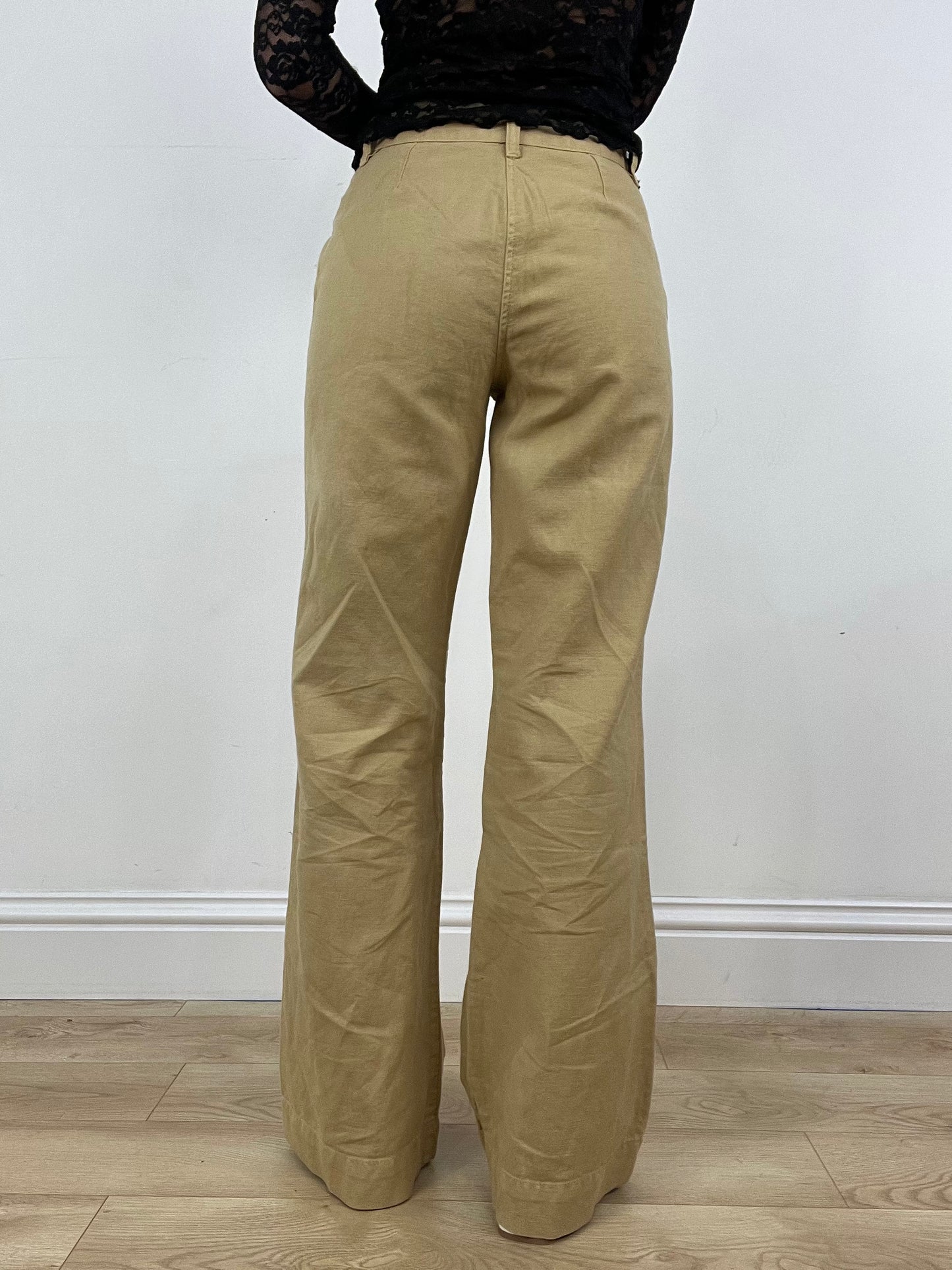 BONFIRE NIGHT | small beige diesel wide leg trousers