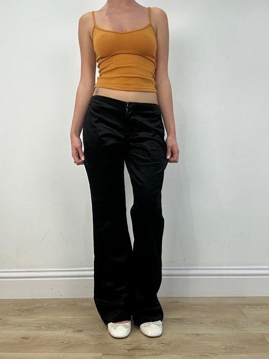 vintage edit: date night | medium black velour trousers