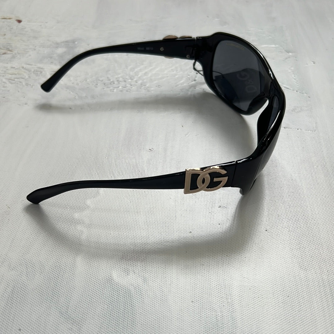 EUROS DROP | black d&g style sunglasses with silver logo