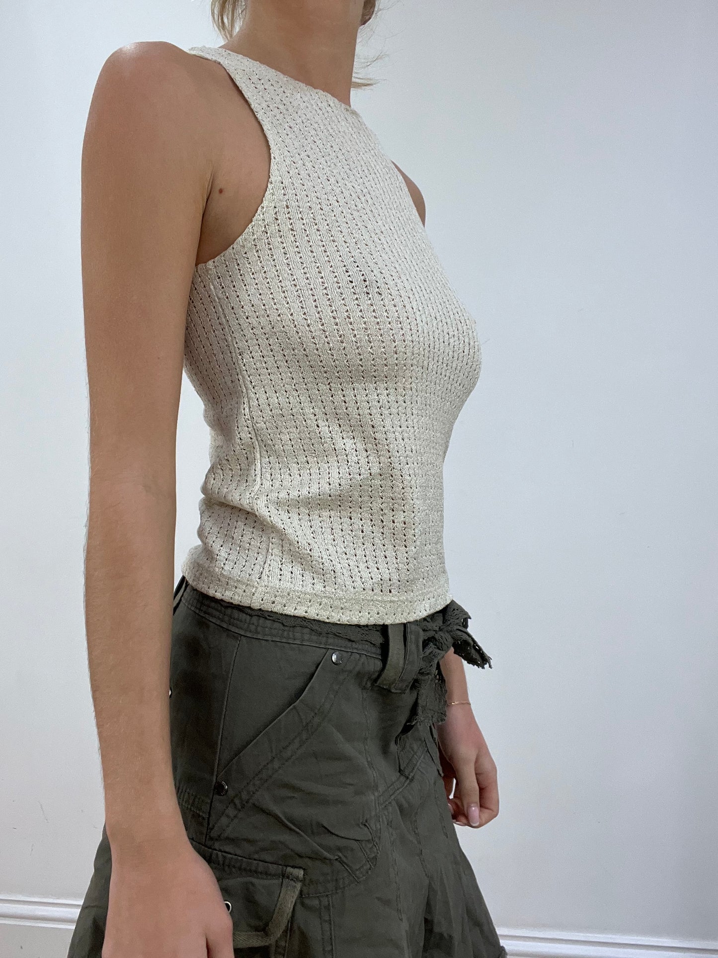 BEST PICKS | small cream knitted tank top