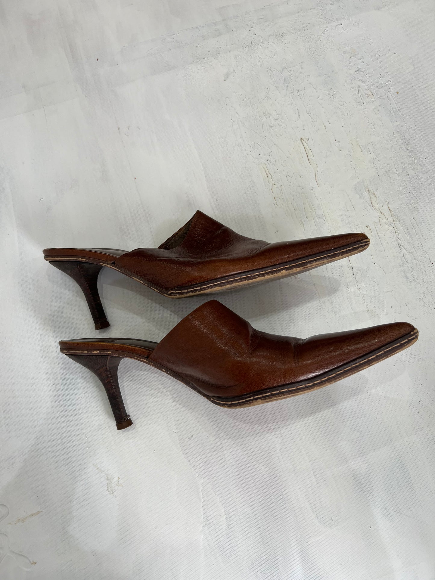 OFFICE GIRLIE | uk 5.5 brown zara heels / mules