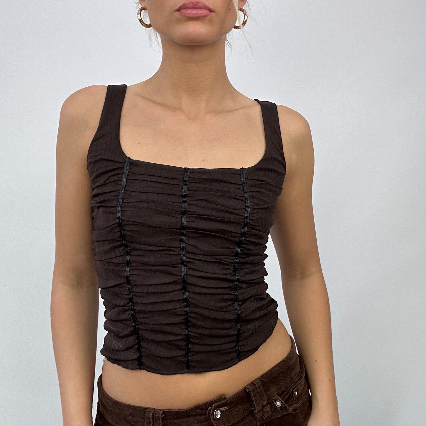 #43 SAMPLE SALE | one size brown sofia top with straps
