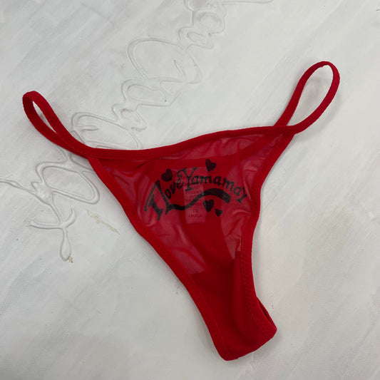 GALENTINES DAY DROP | small red “i love yamamay” mesh thong