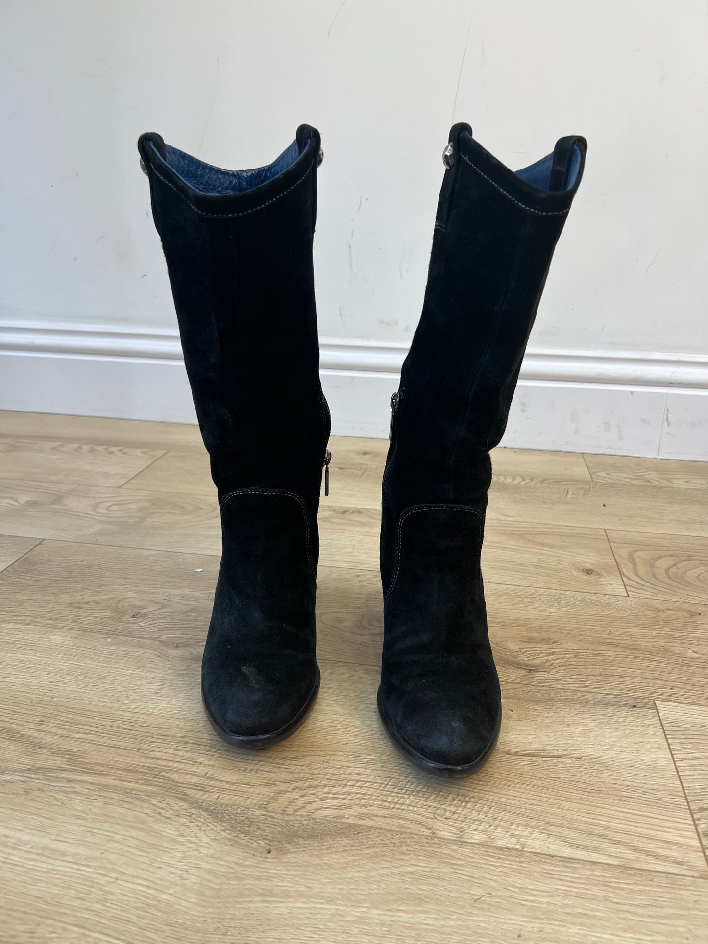 ⭐️vintage edit thirteen | uk 4 black suede cowboy boots