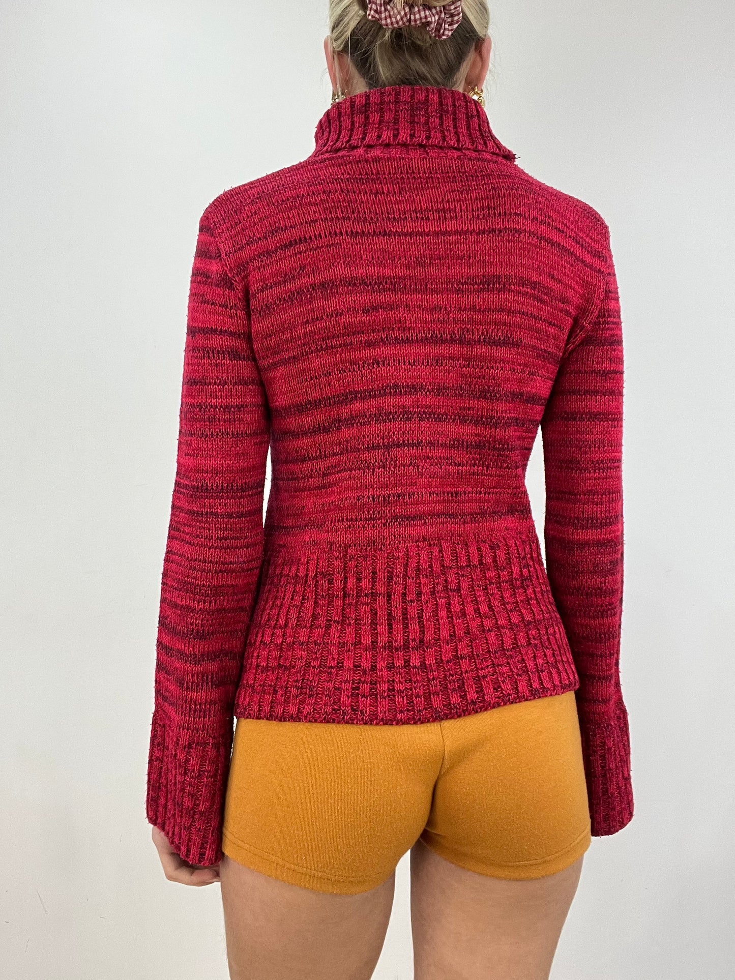 vintage edit six | small red roll neck jumper