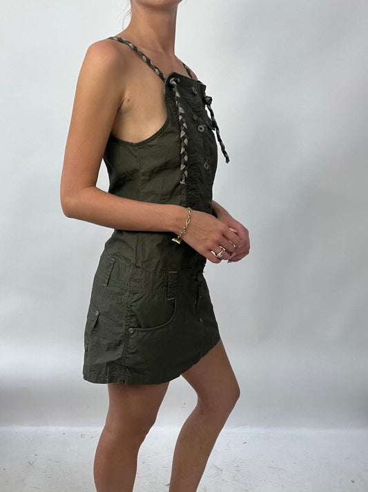 BRAT GIRL SUMMER DROP | small khaki cargo style dress with pockets