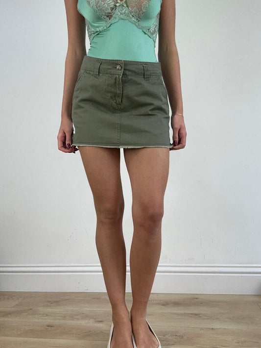 st patrick’s day | small khaki cargo style skirt