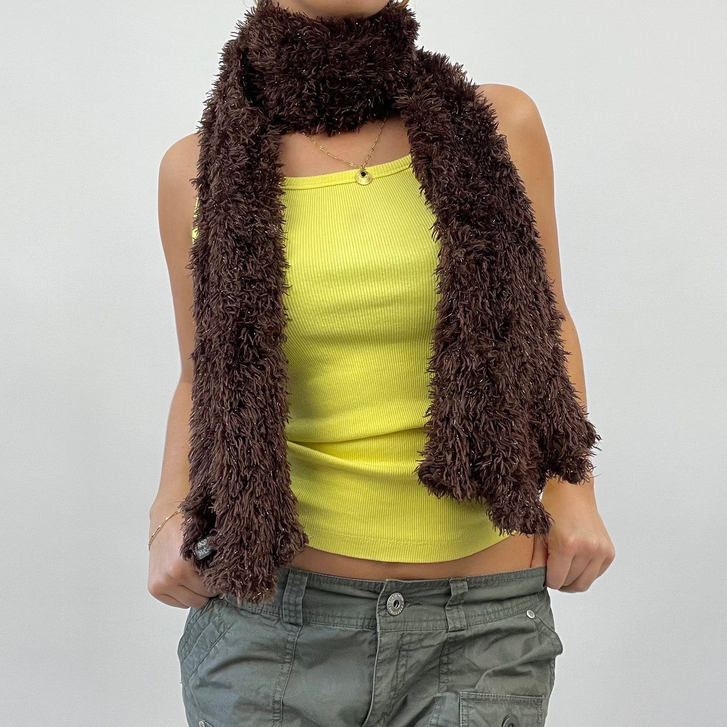 BEST PICKS | brown fluffy sparkly scarf
