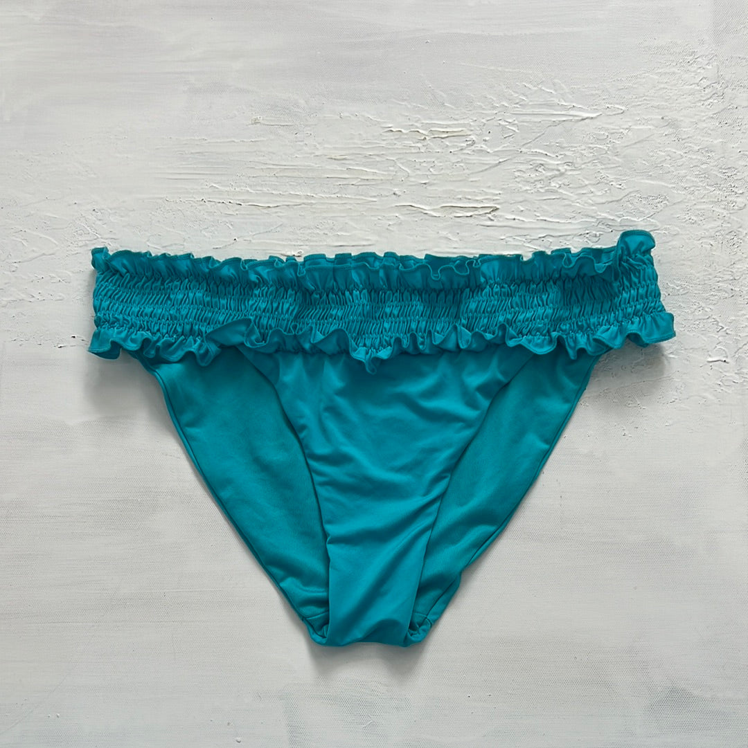 PALM BEACH DROP | small blue tezenis bikini bottoms with ruched waistband