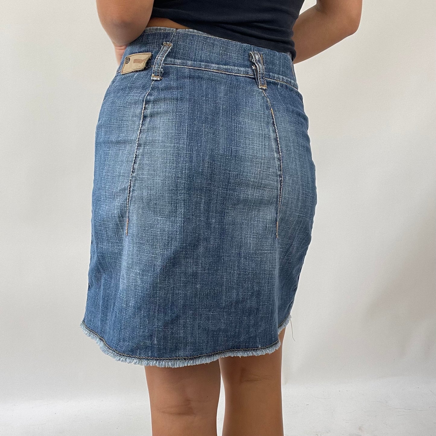 FRESHERS FIT DROP | small denim wrap skirt with studs