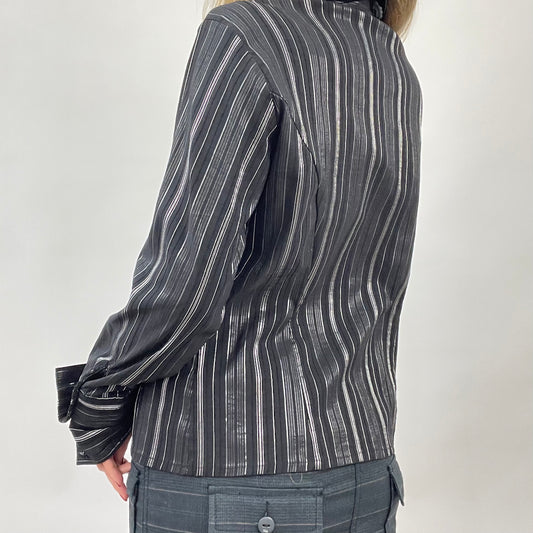 CORPCORE DROP | small black and silver pinstripe shirt