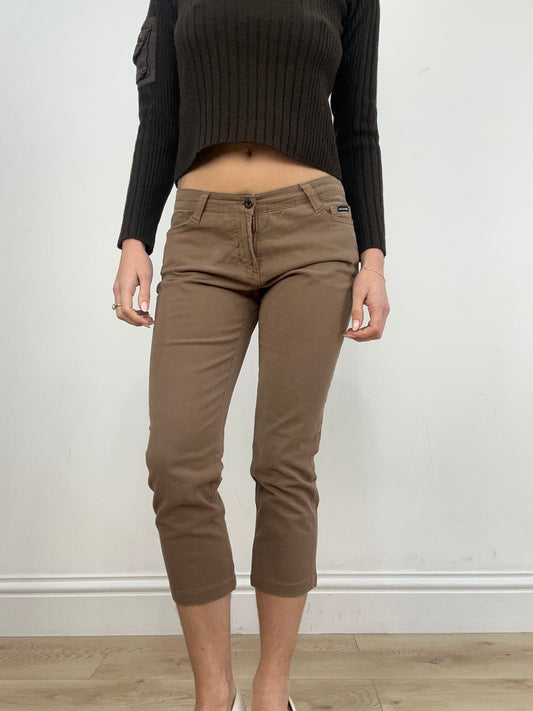 vintage edit six | medium brown dolce and gabbana capri trousers