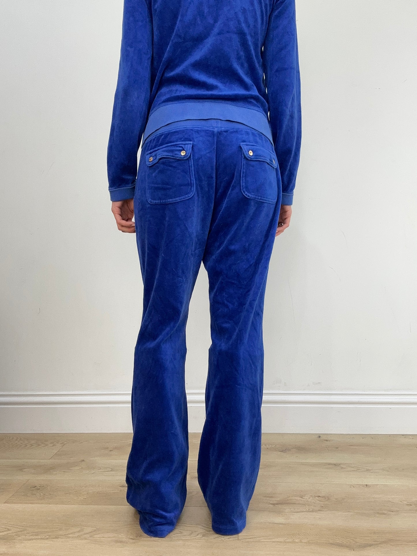 vintage edit five | large royal blue velour juicy couture tracksuit set