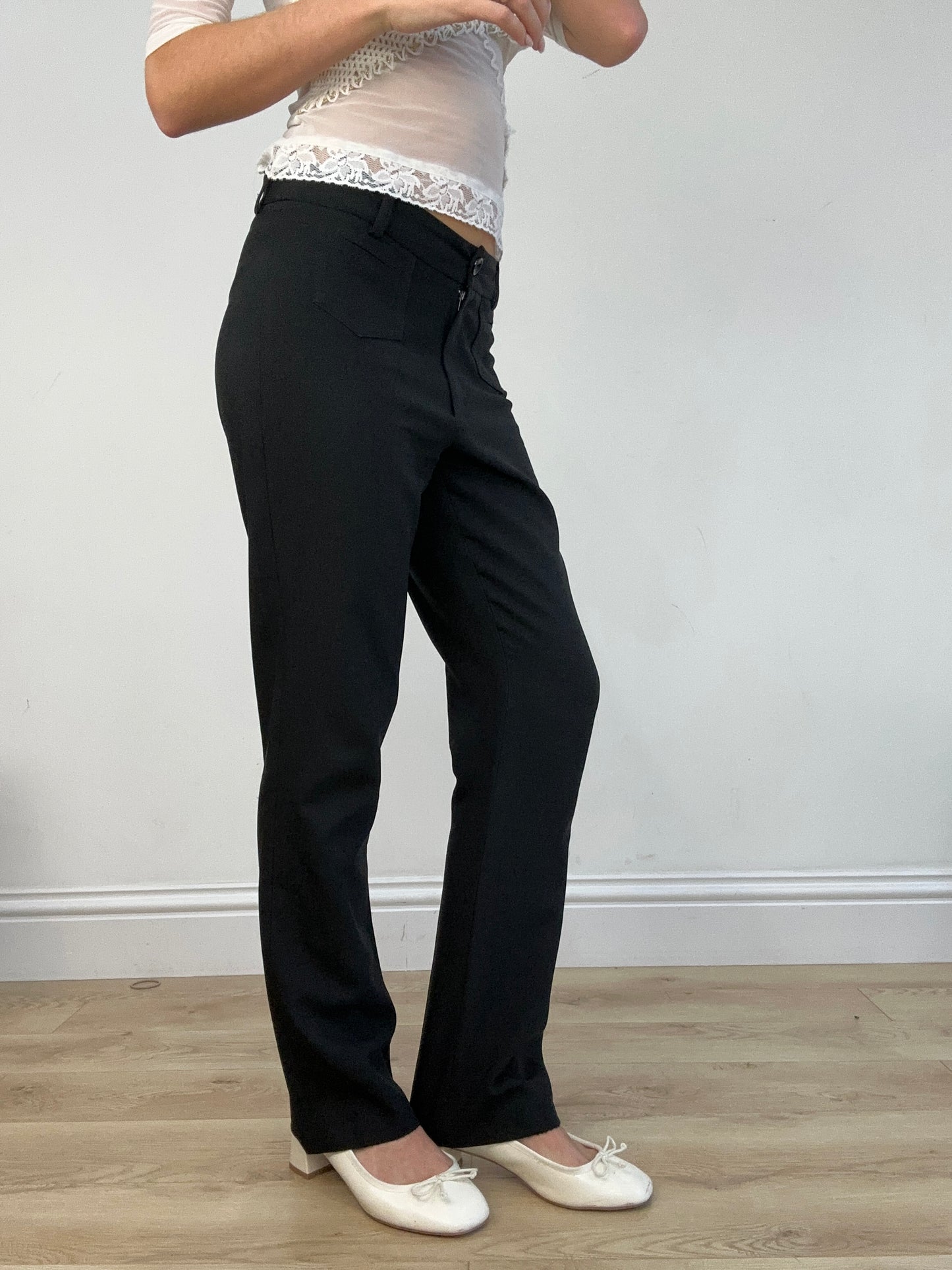 BEST PICKS | medium black mango straight leg trousers