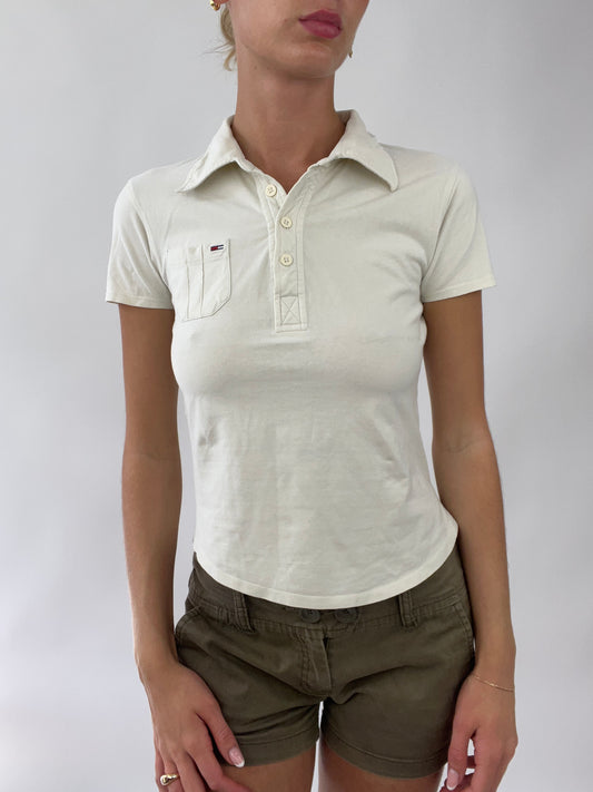 💻EUROS DROP | medium cream tommy hilfiger polo shirt