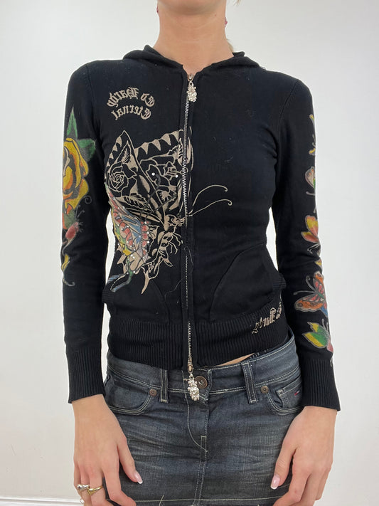 BEST PICKS | extra small black ed hardy dual zip jumper