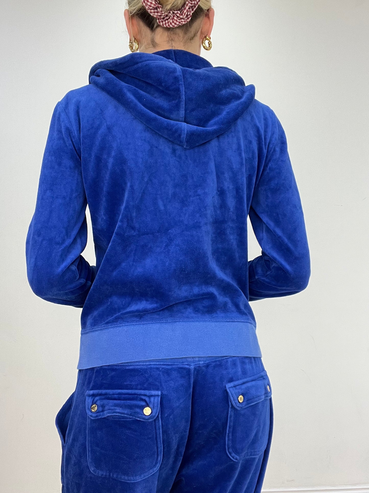 vintage edit five | large royal blue velour juicy couture tracksuit set