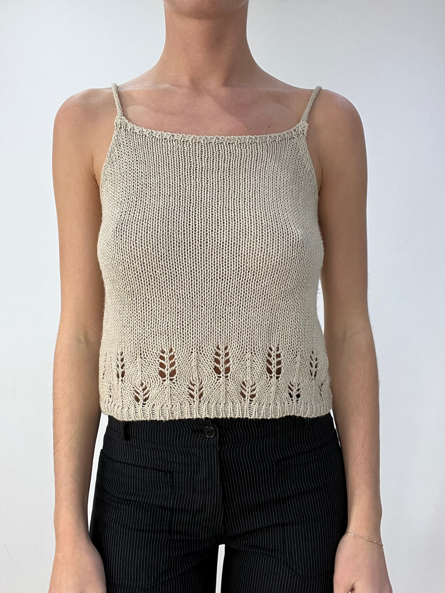 BEST PICKS | medium beige crochet cami