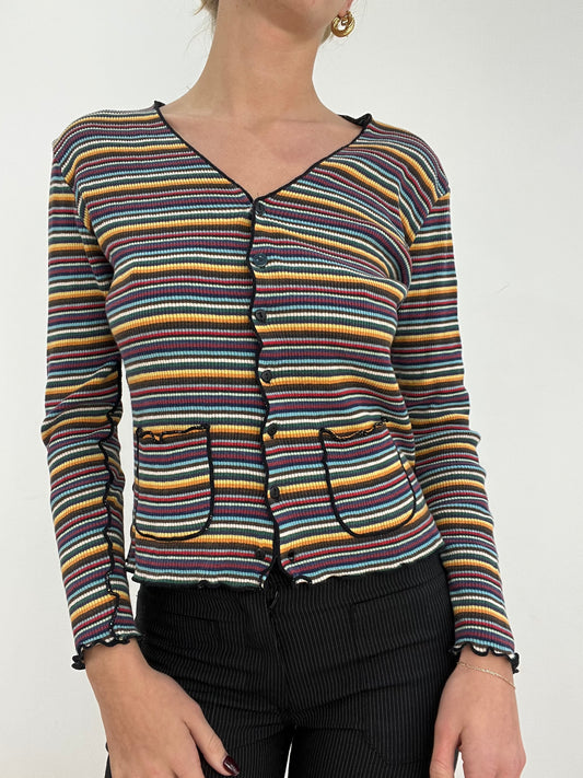 WINTER ESSENTIALS | medium multicoloured kookai striped cardigan