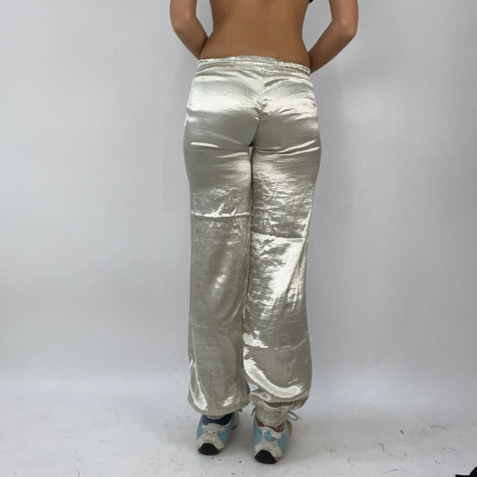 FUTURECORE DROP | small gold/champagne old label bershka silky drawstring trousers