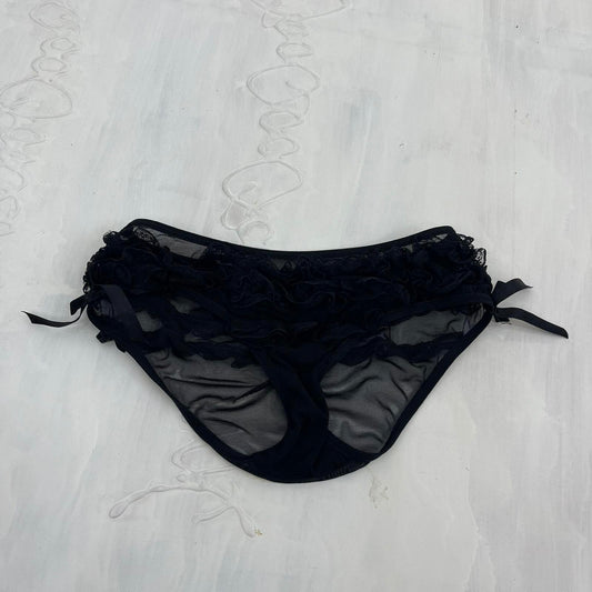 12 DAYS OF XMAS DROP | small black mesh underwear with frills