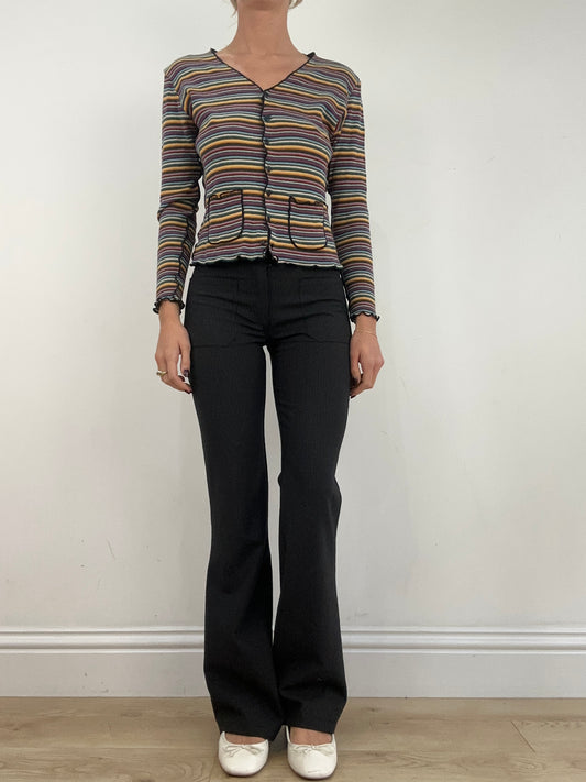 WINTER ESSENTIALS | medium multicoloured kookai striped cardigan